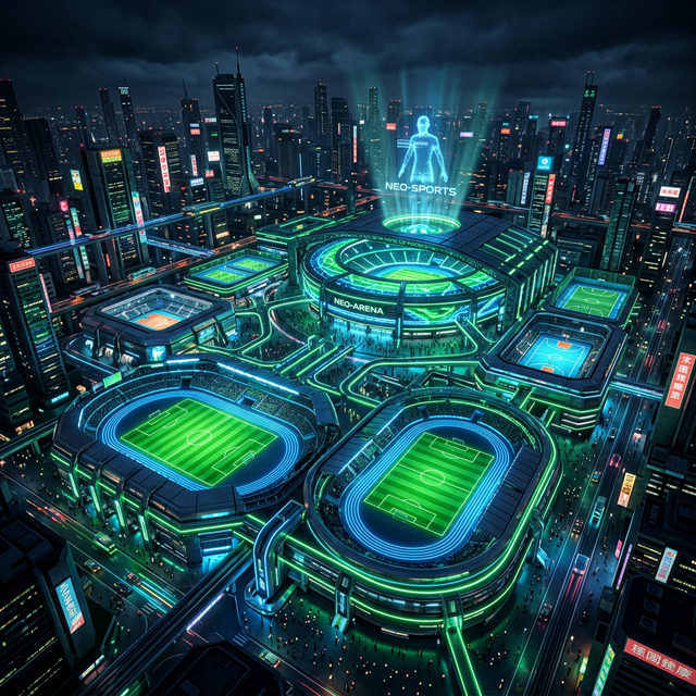 Futuristic Stadium Aerial